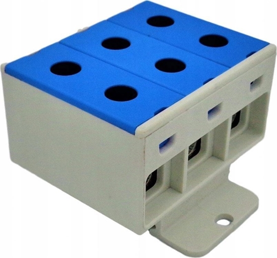 Picture of Incobex Zczka szynowa 3-torowa 50mm2 szara ZGX 3x50 niebieska wer2 ENE-00208