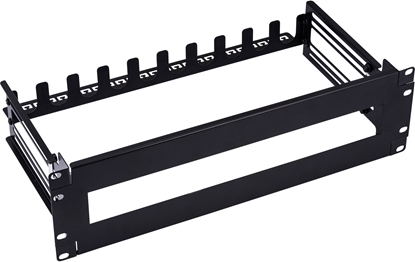 Picture of InLine InLine® 19" circuit breaker strip 3U, with depth-adjustable top-hat rail