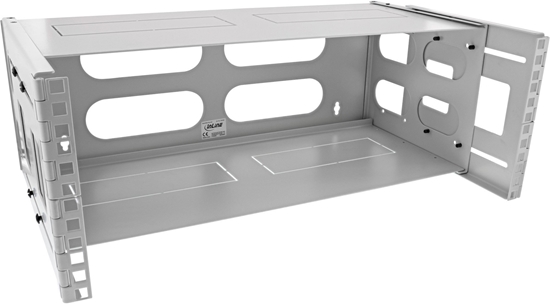 Picture of InLine InLine® 19" foldable rack, 4U, 24-40cm depth, with cover, grey