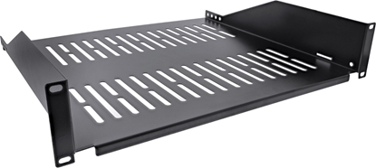 Picture of InLine InLine® 19" shelf, 400mm 20kg, 2U, RAL 9005 black