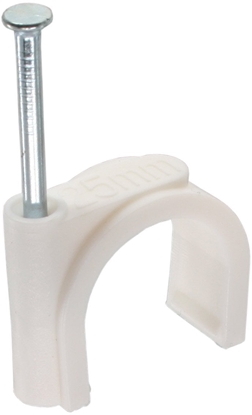 Picture of InLine InLine® 50 pcs. Pack Round Cable Clamp 8mm white