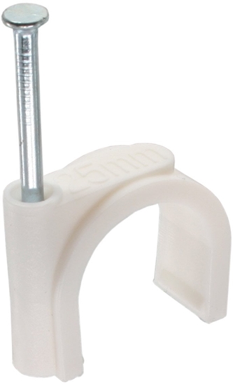 Picture of InLine InLine® 50 pcs. Pack Round Cable Clamp 8mm white