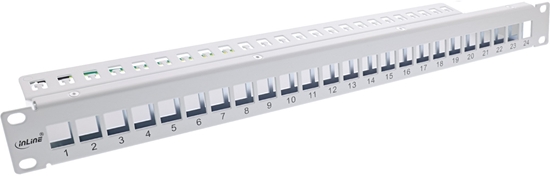 Picture of InLine InLine® Blank Patch Panel 19" 24 Port 1U light grey