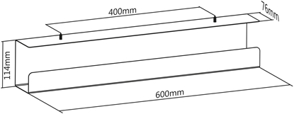 Picture of InLine InLine® cable management system for under-table mounting, white