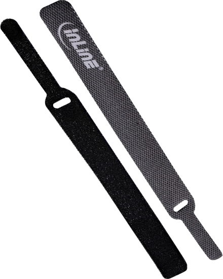 Picture of InLine InLine® Cable Strips hook-and-loop 12x125mm 10 pcs. black