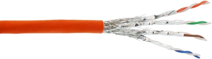 Picture of InLine InLine® Installation Cable S/FTP PiMF Cat.7a AWG23 1200MHz B2ca halogen free orange 500m