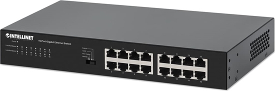 Изображение Intellinet 561815 tīkla pārslēgs Gigabit Ethernet (10/100/1000) Melns