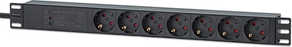 Picture of Intellinet 715140 energosadales vienība, PDU 7 Maiņstrāvas izvade (-s) 1U Melns