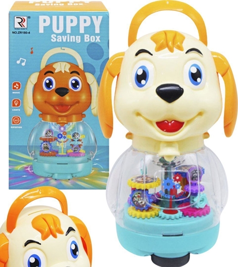 Picture of INTERAKTYWNY PIESEK POZYTYWKA SKARBONKA ZABAWKA WIATEKA MELODIE ZBATKI