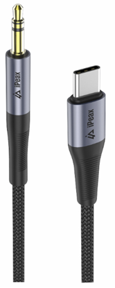 Attēls no iPeax Adapter USB-C to 3.5 mm Jack 1.5m
