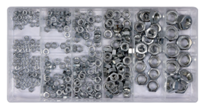 Изображение Yato Zestaw nakrtek metrycznych nierdzewnych M3-M10 300szt. (YT-06773)