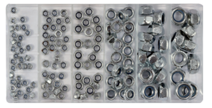 Изображение Yato Zestaw nakrtek metrycznych z zabezpieczeniem M4-M12 146szt. (YT-06774)