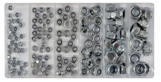 Изображение Yato Zestaw nakrtek metrycznych z zabezpieczeniem M4-M12 146szt. (YT-06774)