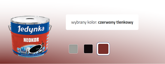 Изображение Jedynka Antykorozyjna farba do metalu czerwona tlenkowa NEOKOR 1L