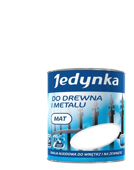 Изображение Jedynka Emalia alkidowa do drewna i metalu biaa matowa 0,36L
