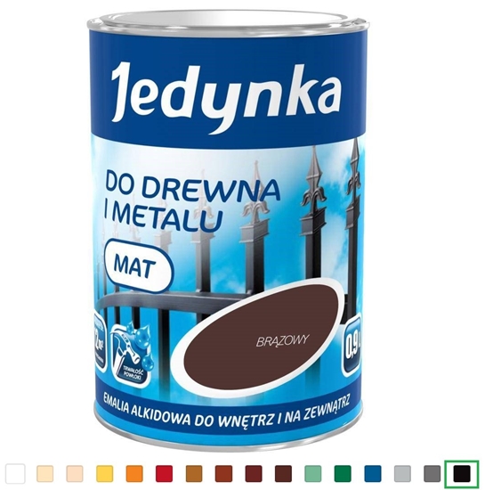 Изображение Jedynka Emalia alkidowa mat czarny 0,9L