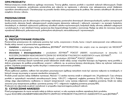 Изображение Jedynka Emalia alkidowa popielaty 0,9L