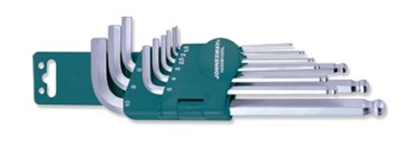 Изображение Jonnesway Zestaw kluczy imbusowych hex typ L 1,5-10mm z kulk 9szt. (H05SM109S)