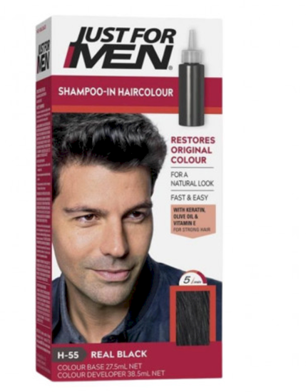 Picture of Just For Men Gel Color H55 Natural Real Black