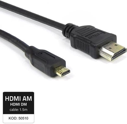 Attēls no Kabel Qoltec HDMI Micro - HDMI 1.5m czarny (50510)