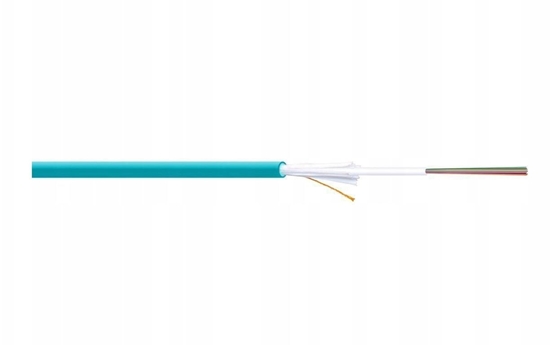 Изображение Kabel wiatowodowy uniwersalny DIGITUS 12 w. OM3 50/125, Dca, LSOH, 1500N, turkusowy, A/I-DQ(ZN)BH