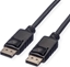 Изображение Kabelis DisplayPort LSOH, M / M, melns, 2.0m, Roline