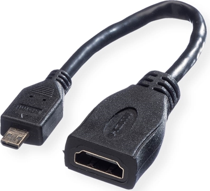 Изображение Kabelis HS HDMI ar Eth., TypeA F - TypeD M, 0.15m, VALUE