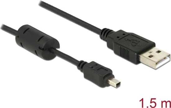 Изображение Kabelis USB miniB 4PIN M - USB2.0 AM 1.5m, Delock