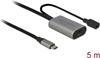 Изображение Kabelis USB TypeC,  USB3.1 Gen1, M / F, 5.0m, active, Delock