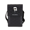 Picture of Karl Lagerfeld Saffiano Monogram Ikonik NFT Wallet Phone Bag / Black