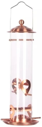 Изображение Karmnik dla ptaków, metalowy, wiszcy, z ozdobnym daszkiem 16x16x37,5 cm