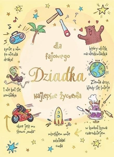 Изображение Karnet B6 Fajowy Dziadek