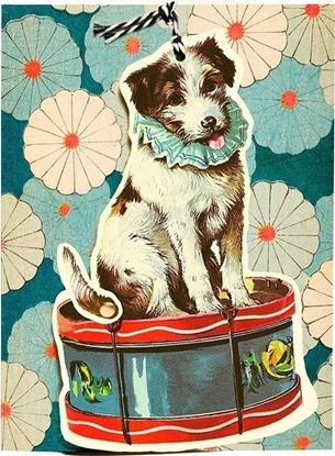 Picture of Karnet B6 i zawieszka z kopert - Pies i bben