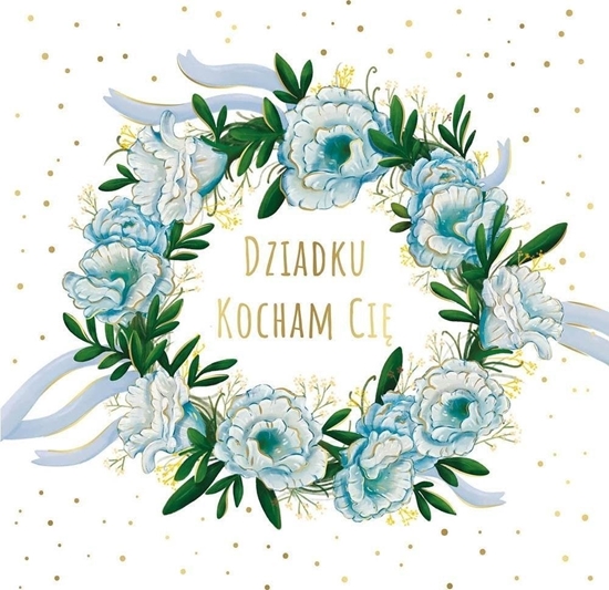 Picture of Karnet KW Wianuszek niebieski Dziadek