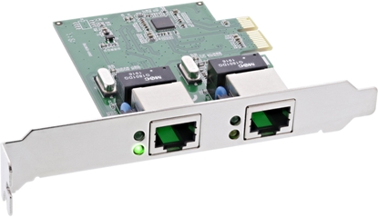 Picture of Karta sieciowa InLine ® Dual Gigabit karta sieciowa PCI Express 2x 1Gb/s PCIe x1 inkl. LP