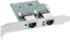 Attēls no Karta sieciowa InLine ® Dual Gigabit karta sieciowa PCI Express 2x 1Gb/s PCIe x1 inkl. LP