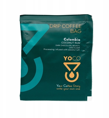 Picture of Kawa mielona YoCo Drip Bag Coffee Colombia Coconut Rum 20x12g