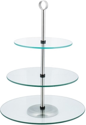 Picture of KingHoff SZKLANA PATERA KINGHOFF 3-POZIOMOWA NA OWOCE CIASTA KH-4016