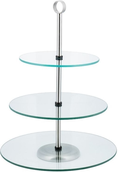 Picture of KingHoff SZKLANA PATERA KINGHOFF 3-POZIOMOWA NA OWOCE CIASTA KH-4016