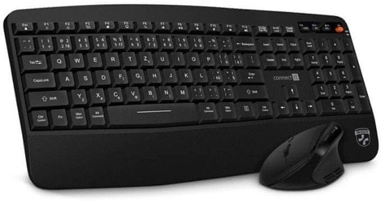 Picture of Klawiatura + mysz Connect IT CONNECT IT Zestaw Klawiatura+mysz FOR HEALTH Combo bezprzewodowa czarny