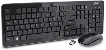 Picture of Klawiatura + mysz InLine ® Keyboard & Mouse Set USB 2.4G wireless ukad max. 1600dpi black