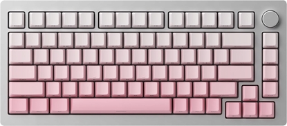 Picture of Klawiatura Akko AKKO MonsGeek  M1W SP Pink&White Gaming-Tastatur, Wireless, RGB, V3 Piano Pro Switch - silber, ANSI (US)