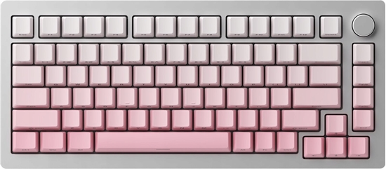 Picture of Klawiatura Akko AKKO MonsGeek  M1W SP Pink&White Gaming-Tastatur, Wireless, RGB, V3 Piano Pro Switch - silber, ANSI (US)
