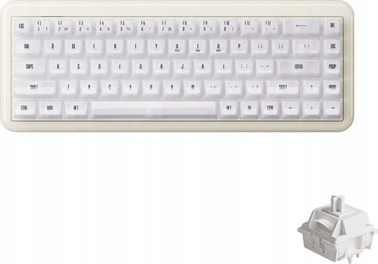 Picture of Klawiatura Akko YU01 White Jade Gaming klawiatura, RGB - 65%, V3 Piano Pro Switches, ANSI (US)