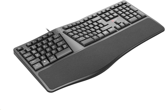 Picture of Klawiatura C-Tech C-TECH Klawiatura KB-113E USB, ERGO, czarny, CZ/SK
