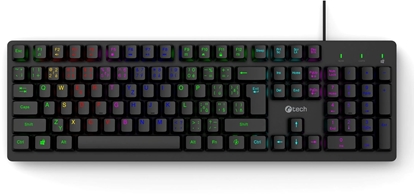 Picture of Klawiatura C-Tech C-TECH Klawiatura Riven, przewodowa USB, czarna