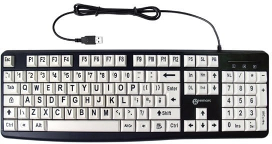 Picture of Klawiatura Geemarc Klawiatura z duymi przyciskami (w) + dua czcionka (sw)