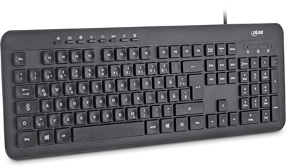 Picture of Klawiatura InLine ® Keyboard USB Cable flat keys ukad niemiecki black