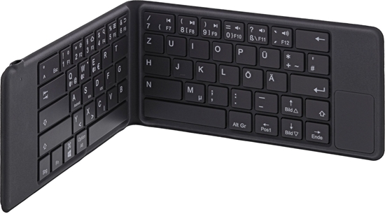 Picture of Klawiatura InLine InLine® foldable Bluetooth keyboard "BT-Pocket", grey, for up to 3 Bluetooth devices