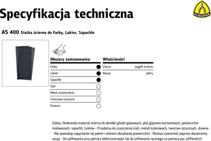 Attēls no Klingspor K.SIATKA CIERNA AS400 gr.120 /50szt. K325985